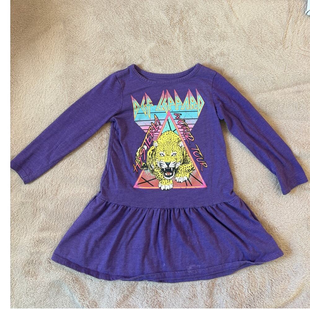 Def Leppard Hysteria World Tour Leopard Graphic Dress Toddler 3T